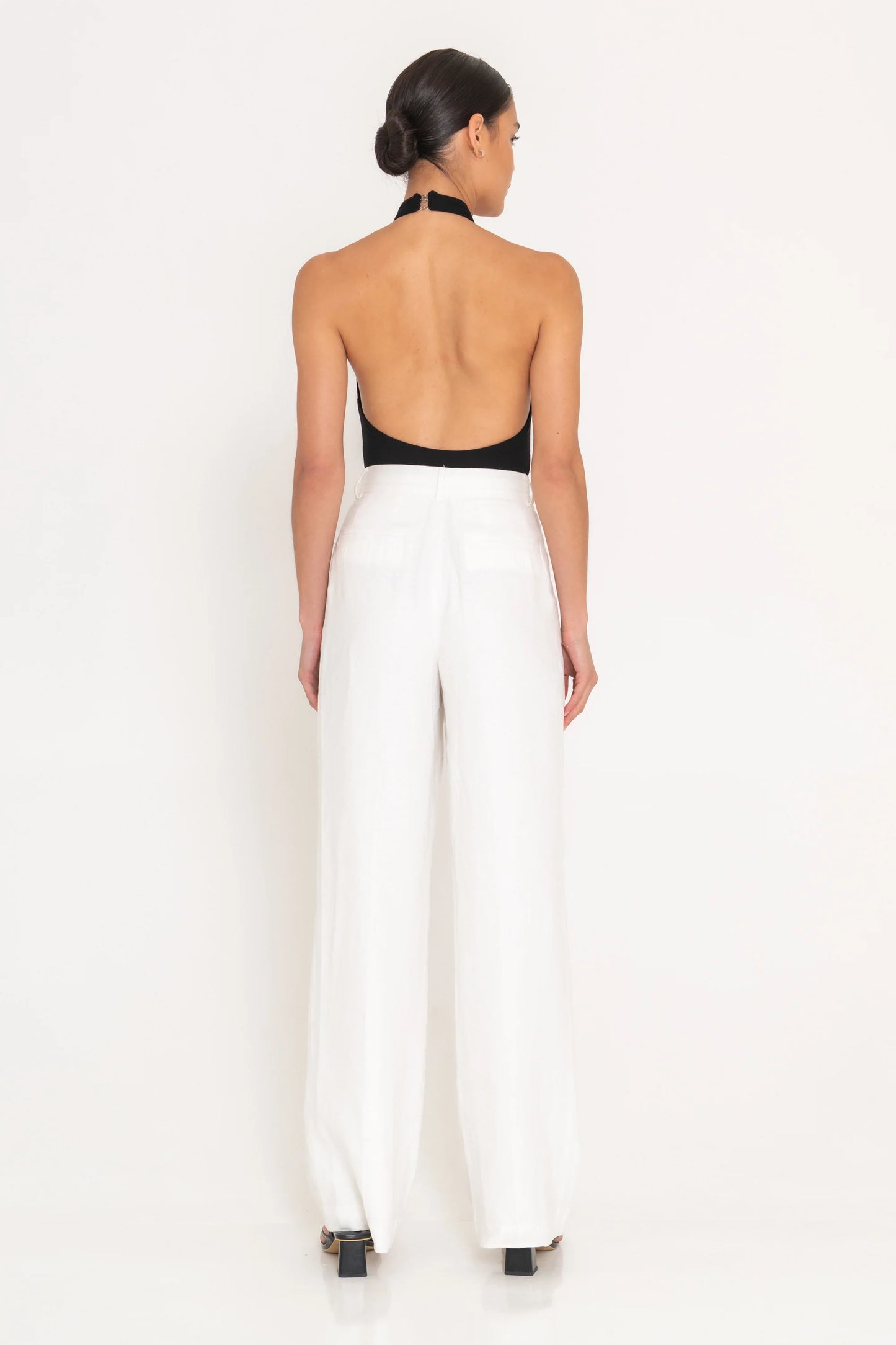 SANS FAFF Cross Bamboo Bodysuit, multi-way design, versatile wrap detail, cross-front or a classic halter, women's clothing