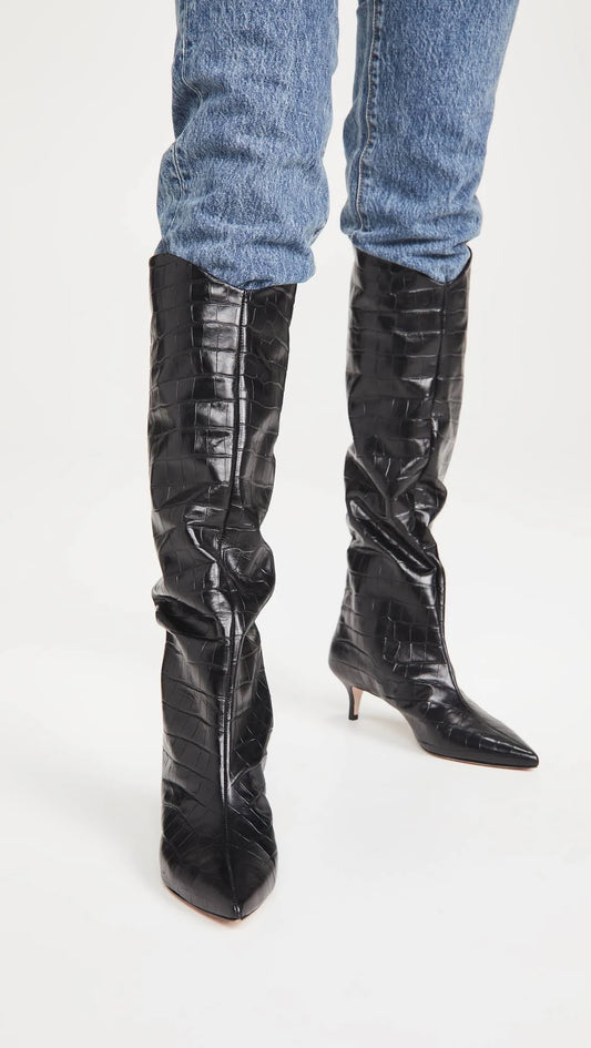 SCHUTZ Maryana Low Boot, black boots, boots, women's shoes