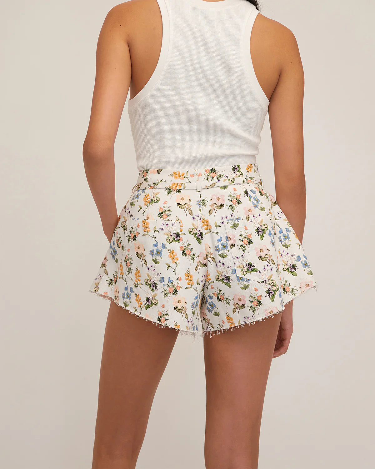 Marissa Webb Alina Shaped Hem Floral Short, floral shorts, summer shorts, cute shorts, women's clothing