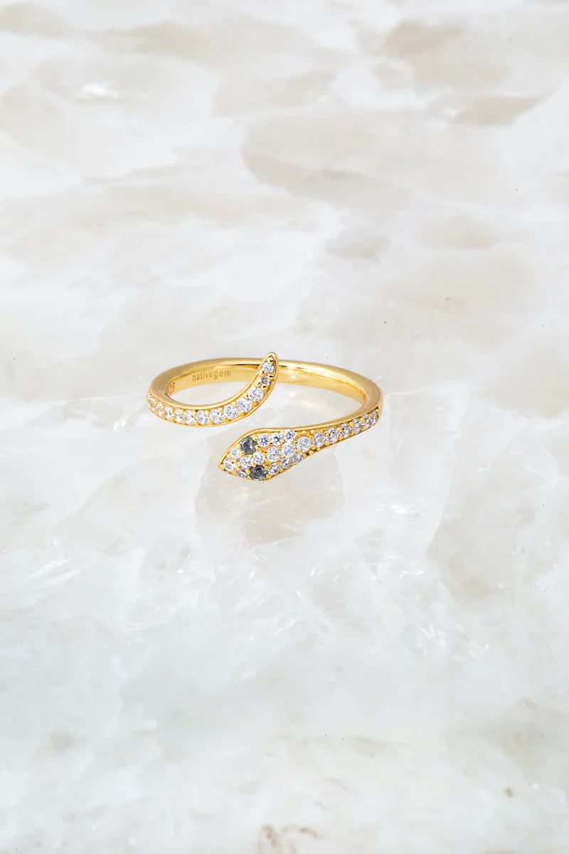Native Gem Snake Charmer Ring, ring, snake ring, accessories, women's jewelry