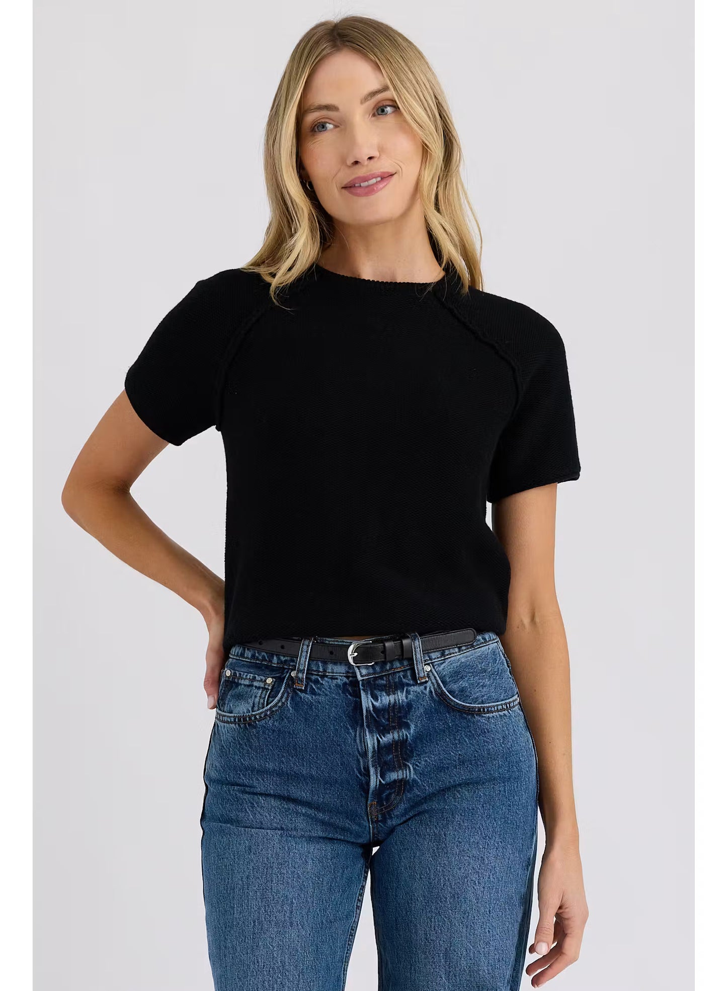 Stitches & Stripes Maloney Tee, knit shirt, short sleeved crewneck shirt, women's clothing