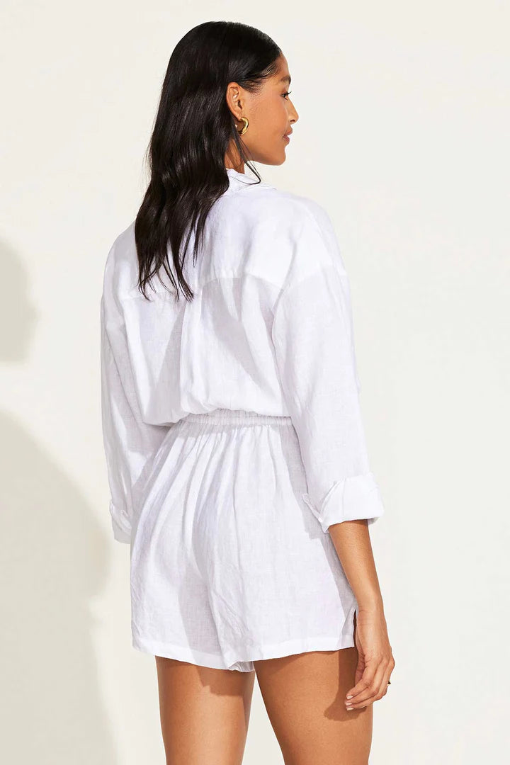 Vitamin A The Getaway Romper, romper, white romper, beach coverup, women's clothing