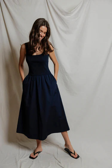 Perfect White Tee Fabiola Poplin Tank Dress, tank dress, summer dress, cotton poplin sundress, women's clothing