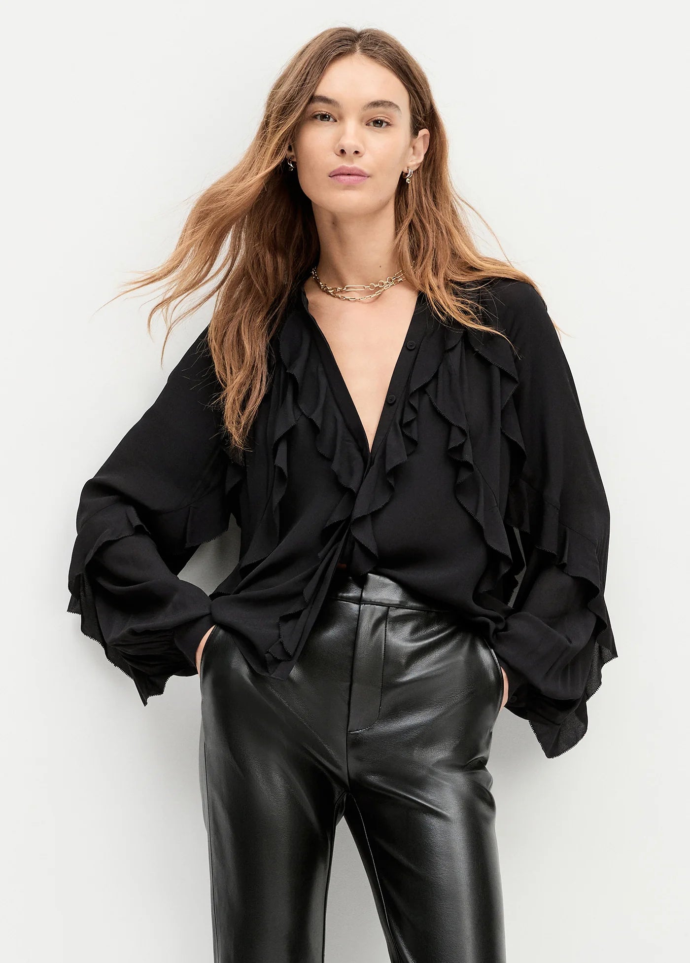 Favorite Daughter The Because of You Top, ruffle top, full sleeve top, fun top, long sleeved top, women's clothing