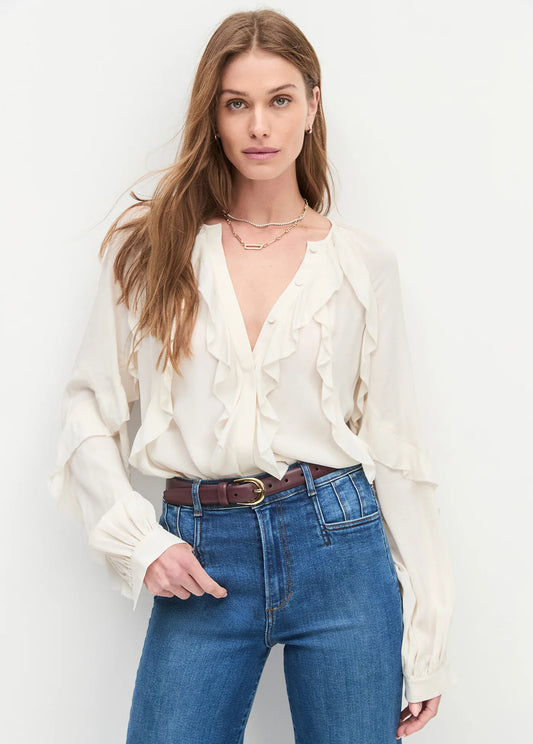 Favorite Daughter The Because of You Top, ruffle top, full sleeve top, fun top, long sleeved top, women's clothing