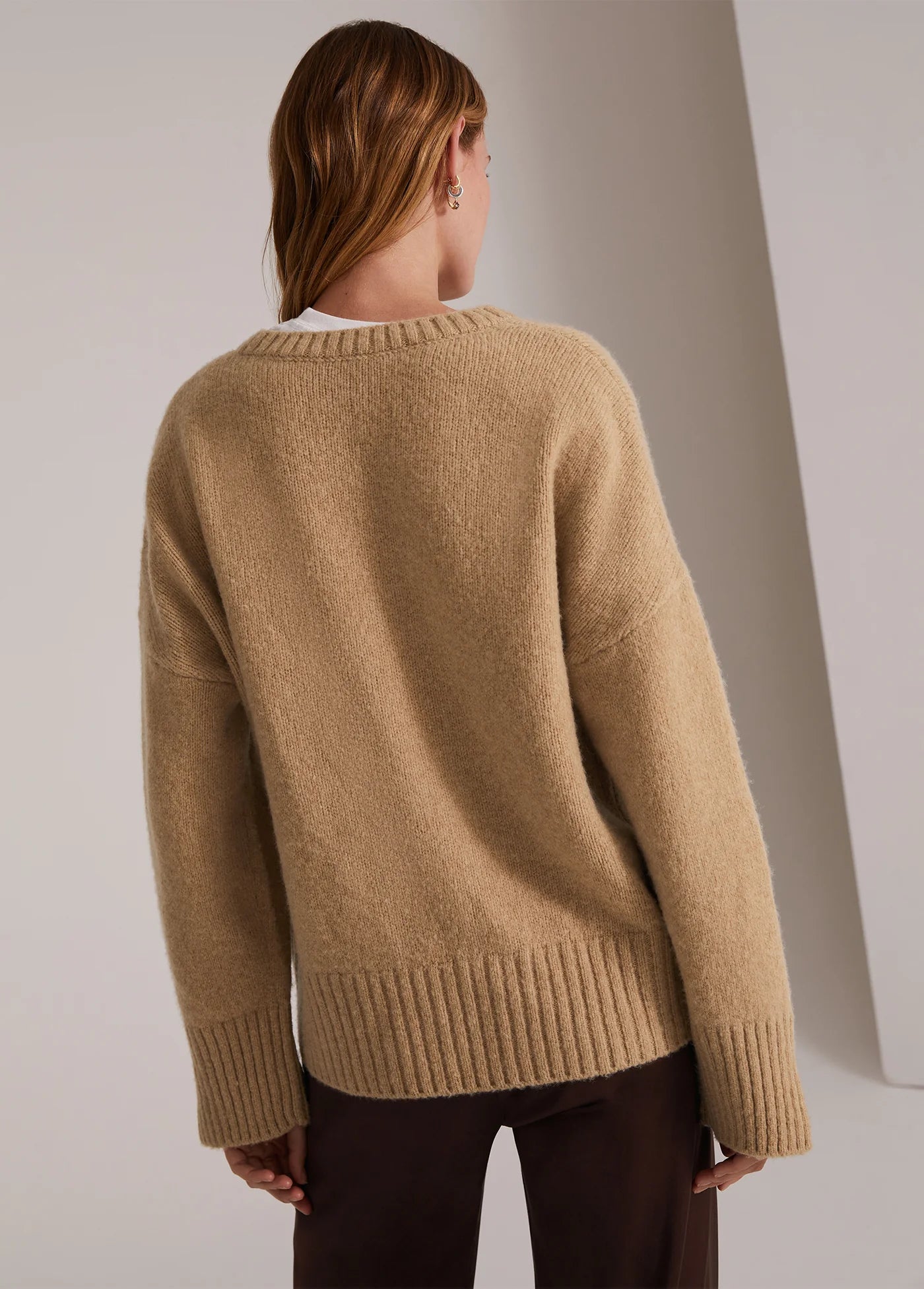 Favorite Daughter The William Sweater, wool cashmere sweater, v-neck sweater, oversized sweater, women's clothing