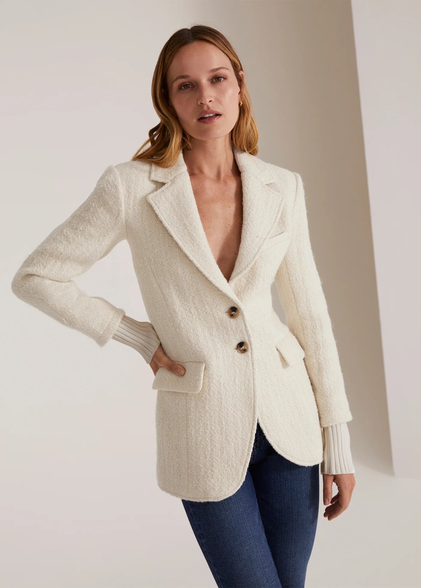 Favorite Daughter The City Blazer Boucle, blazer, jacket, coat, women's clothing