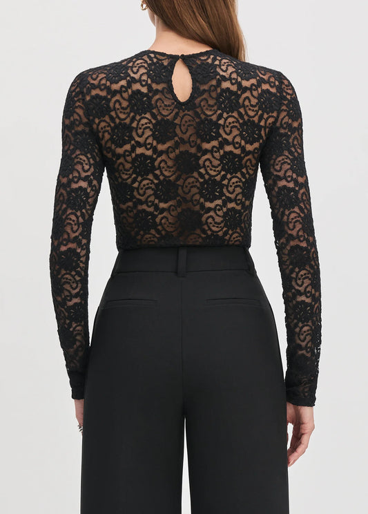 Favorite Daughter The Heart of a Woman Bodysuit, long sleeved bodysuit, bodysuit, lace bodysuit, women's clothing