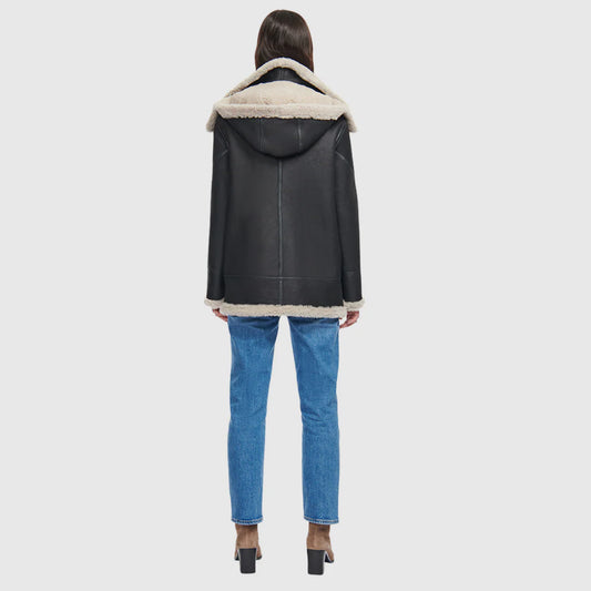 Hiso Martina Shearling Jacket, shearling jacket, jacket, leather coat, coat, women's clothing
