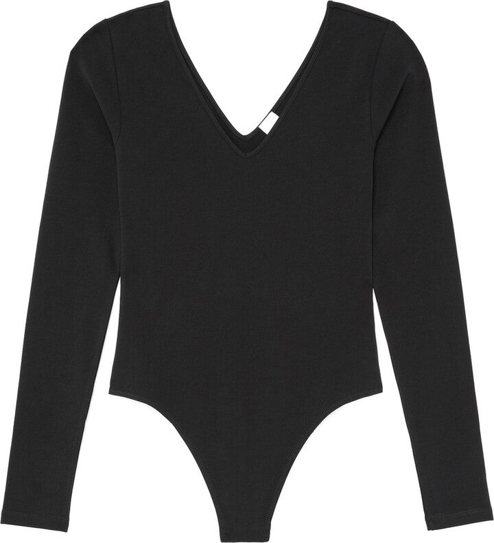 RE/DONE V-Neck long Sleeve Bodysuit, bodysuit, long sleeved bodysuit, women's clothing