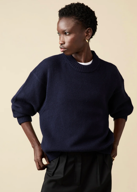 soldout.nyc The Cashmere Signature Crew, Sweater, Oversized sweater, ultra-luxe with chunky ribbing, women's clothing