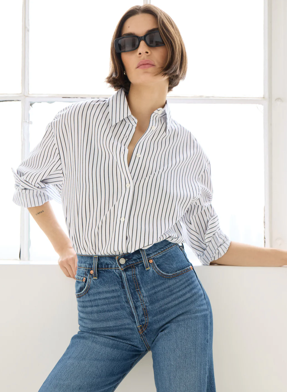 soldout.nyc The Everything Shirt, striped shirt, long sleeved button down shirt, shirt, women's clothing
