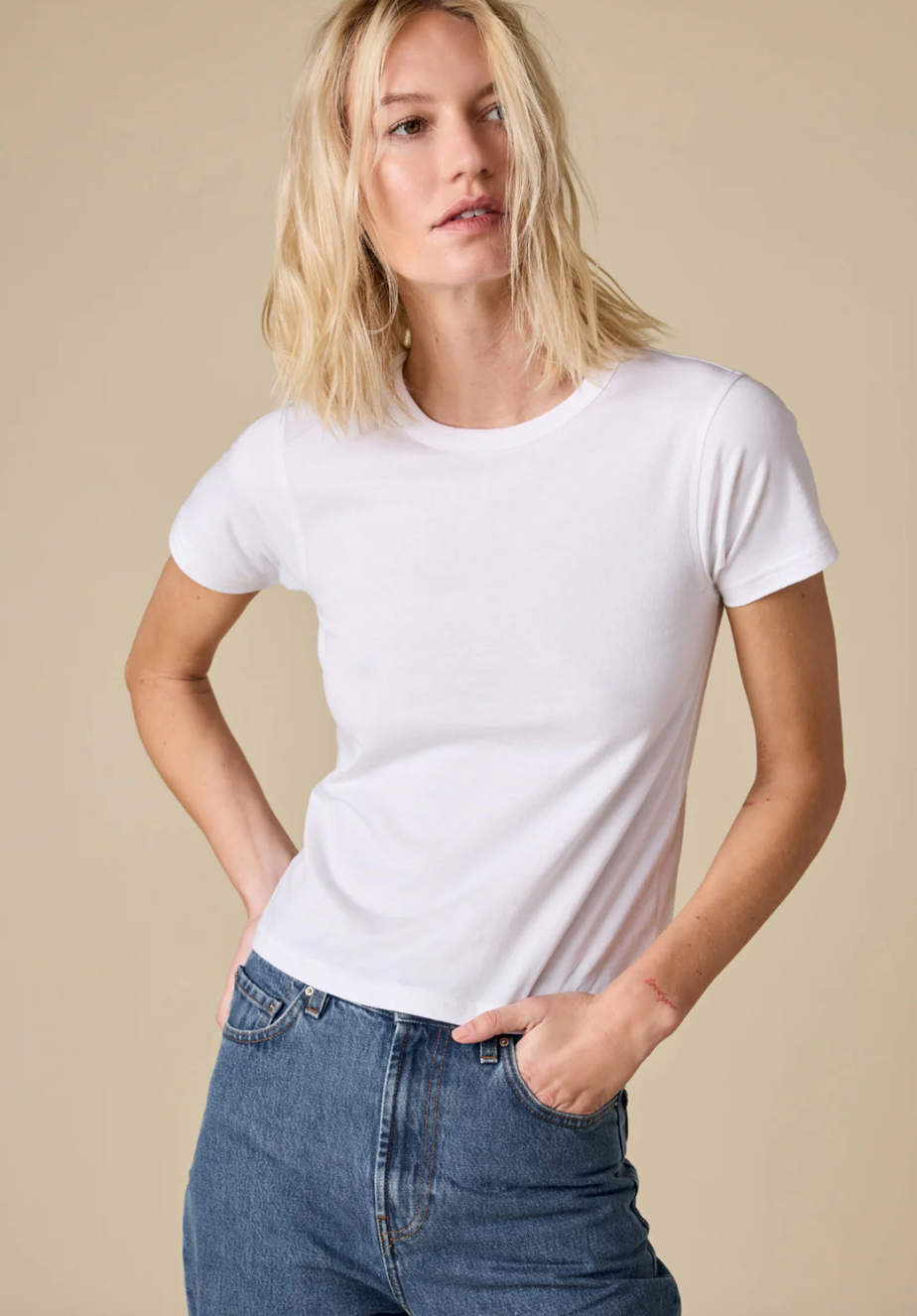 soldout.nyc The Shrunken Perfect Tee, white tee, t-shirt, tshirt, short sleeved shirt, women's clothing