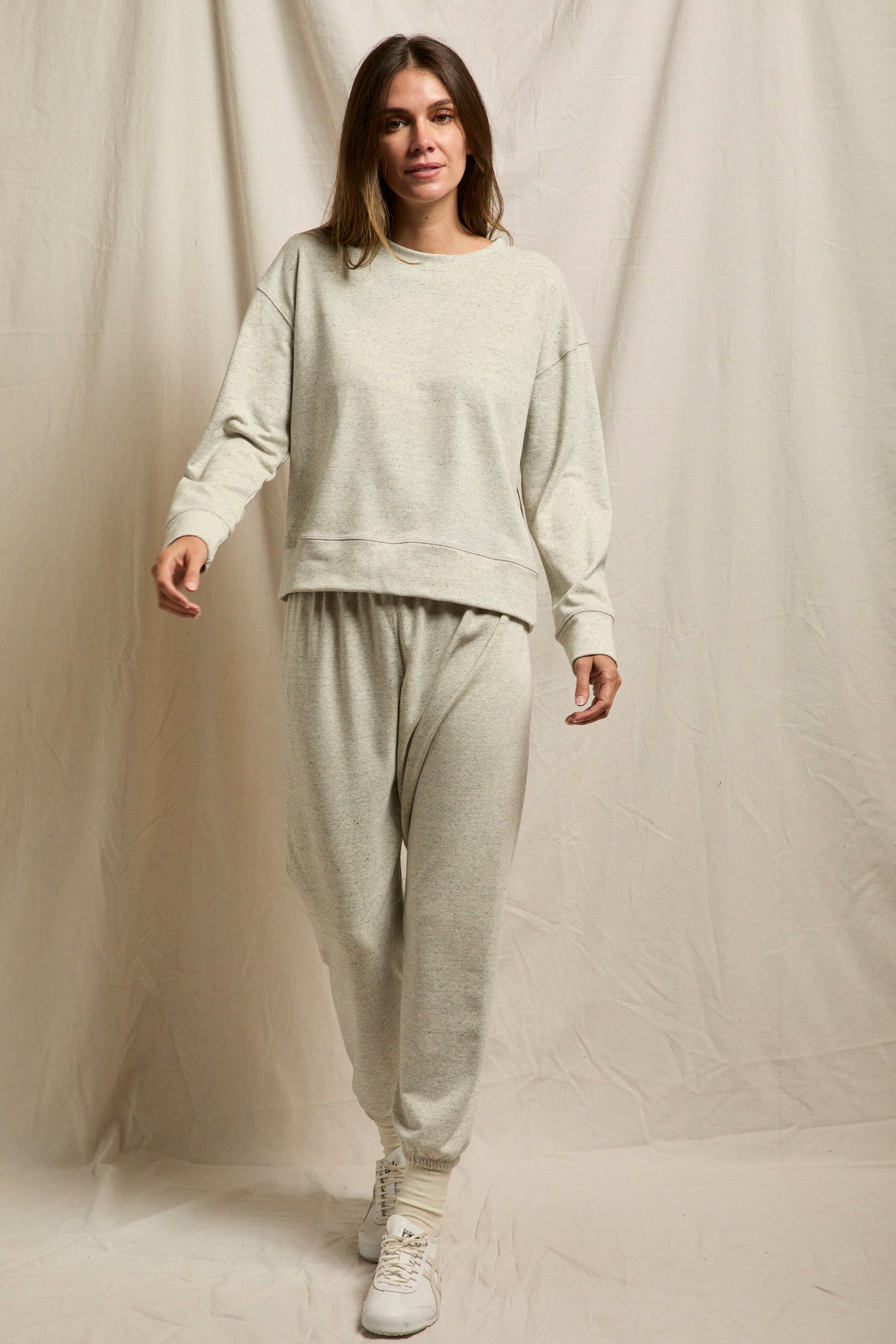 Perfect White Tee Wren Long Sleeve Jersey, jersey sweatshirt, long sleeve top, crewneck, women's clothing