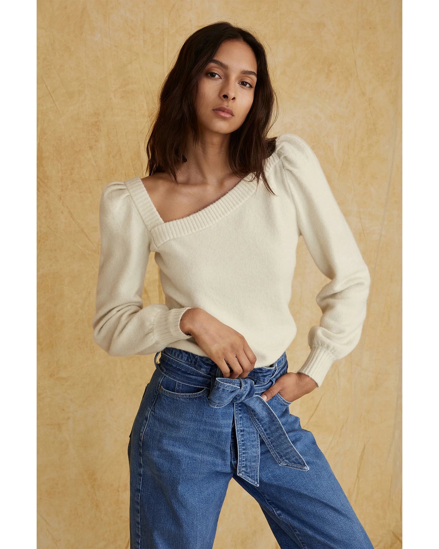 Marissa Webb Dixie Asymmetric Puff Sleeve