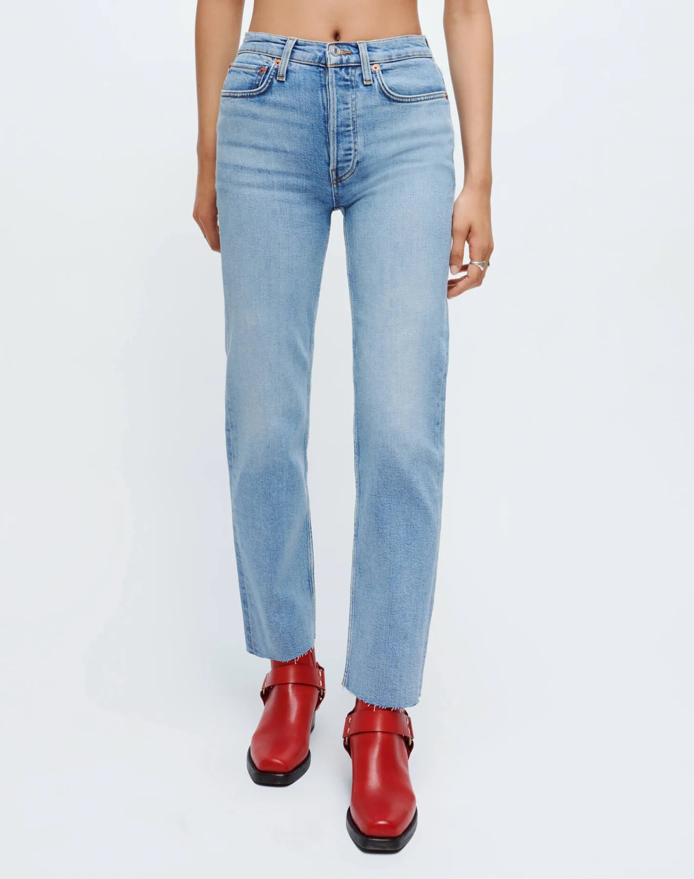 RE/DONE 70s Stove Pipe, denim jeans, blue jeans, High Rise jean, high-rise denim, women's clothing
