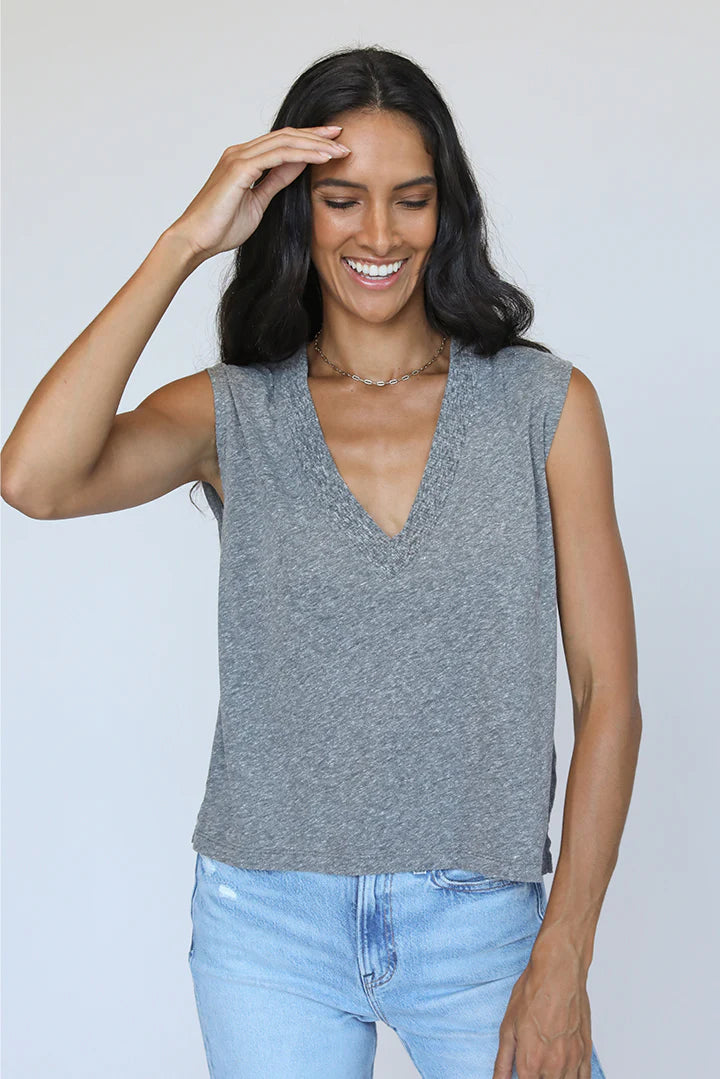 Perfect White Tee Margot V-Neck Sleeveless Tee, tshirt, t-shirt, tank top, vneck, women's clothing
