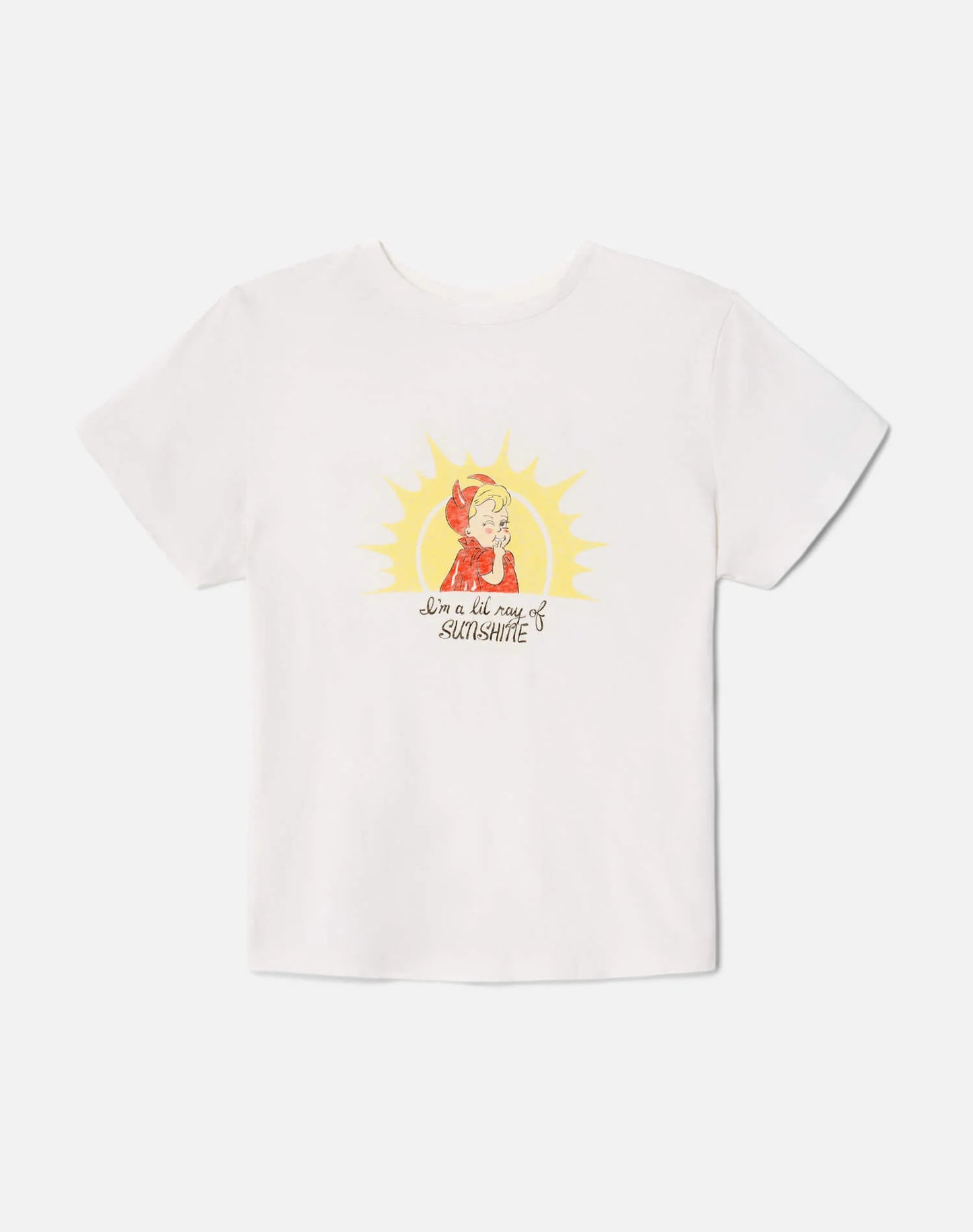RE/DONE Classic Tee Ray of Sunshine, graphic t-shirt, t-shirt, women's clothing