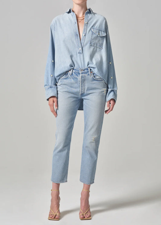 Citizens of Humanity Charlotte Savahn, straight leg jeans, denim jeans, cropped jeans, women's clothing