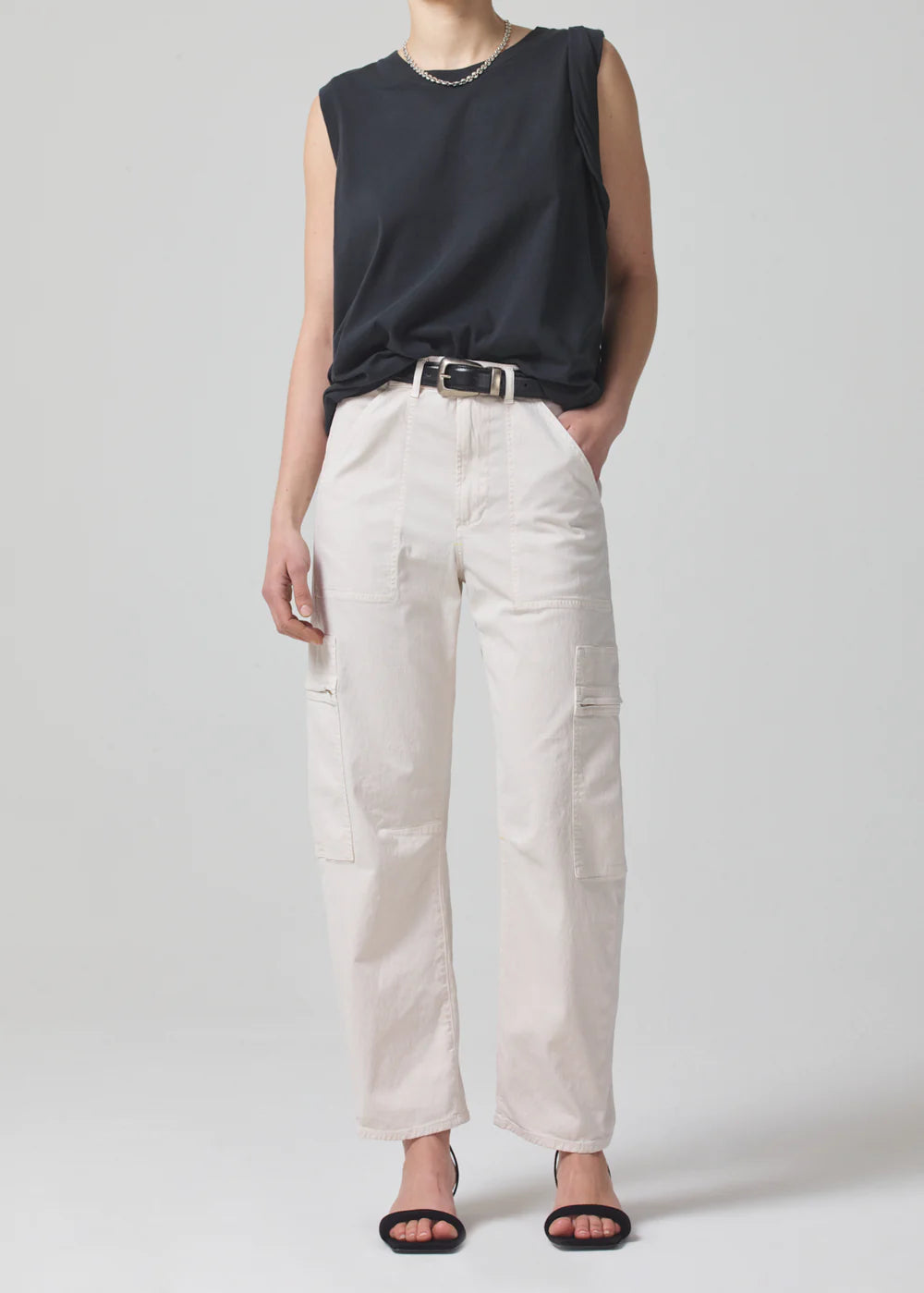 Citizens of Humanity Marcelle Low Slung Cargo, cargo pants, pants, white cargo pants, women's clothing