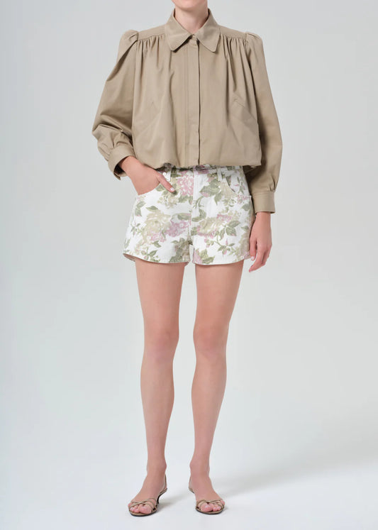 Citizens of Humanity Abita Short English Rose, shorts, denim shorts, floral shorts, women's clothing