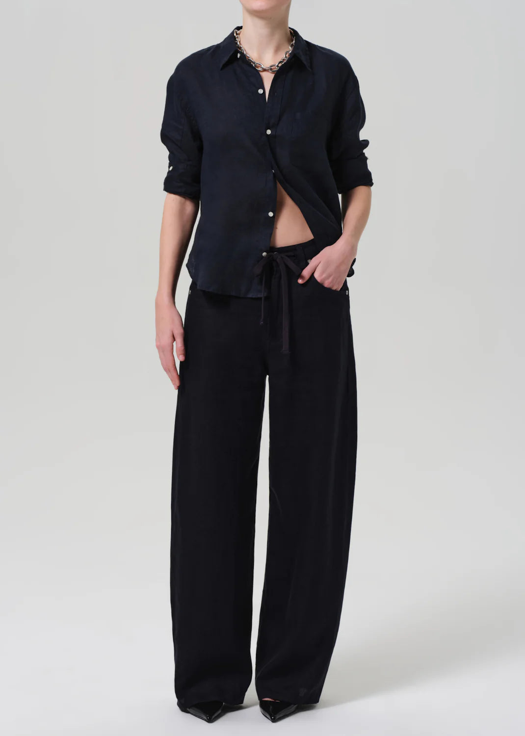 Citizens of Humanity Brynn Drawstring Trouser, trouser, linen pant, pants, women's clothing