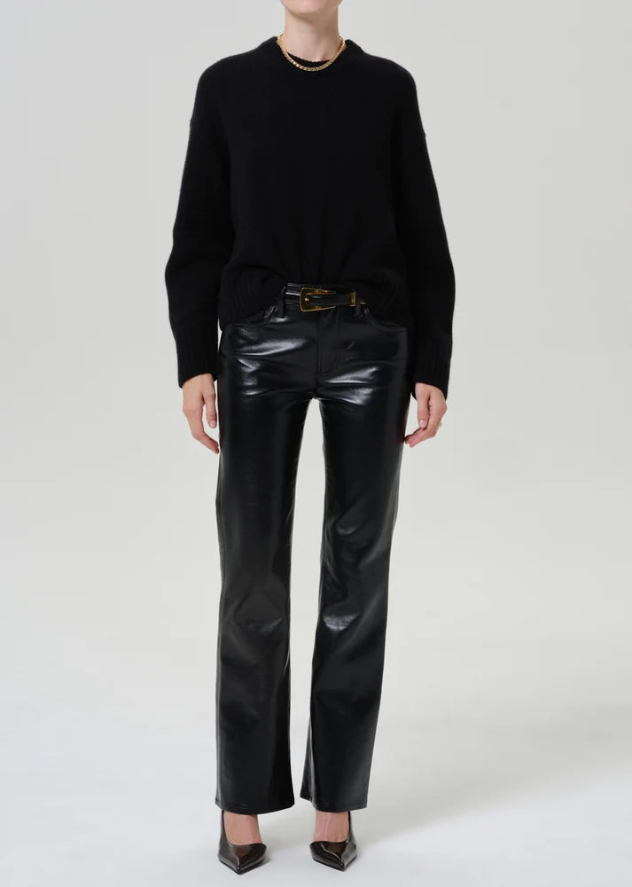 Citizens of Humanity Genova Leather Bootcut, recycled leather pants, black pants, women's clothing