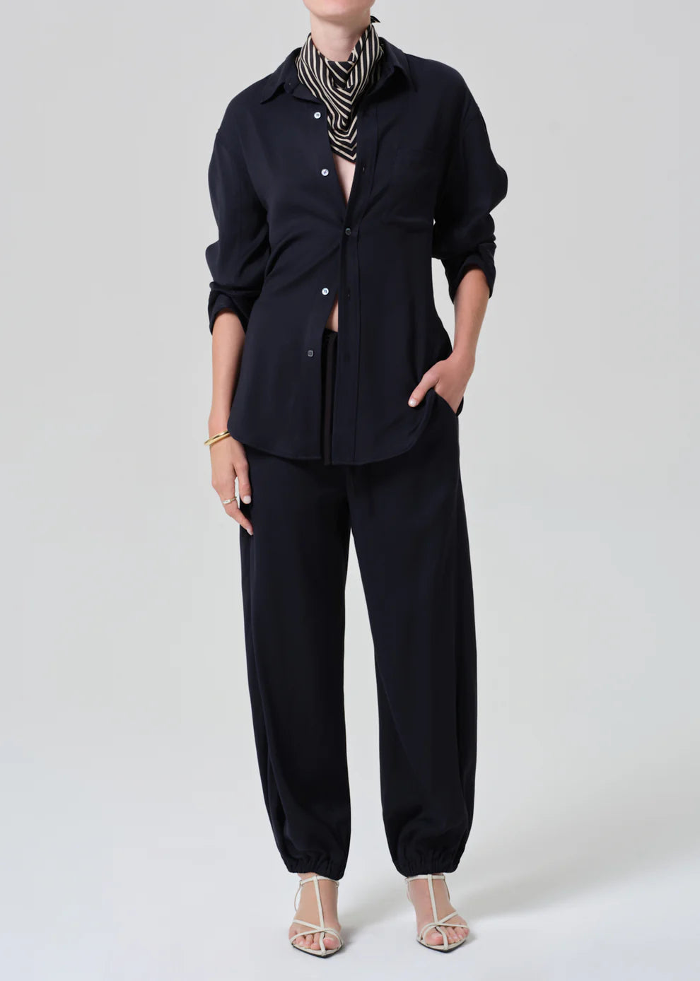 Citizens of Humanity Bubble Pant Portofino Twill, lightweight pants, baggy pants, pull on pants, pants, women's clothing