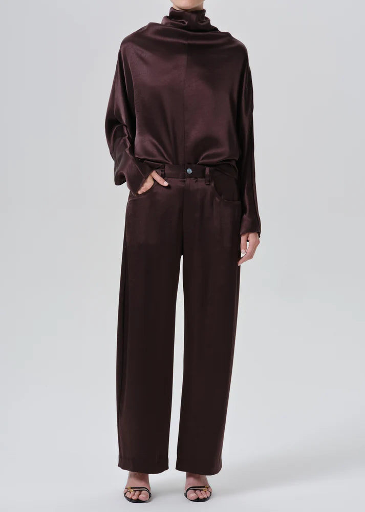 Citizens of Humanity Brynn Trouser, wide-leg silhouette pants, satin pants, dress pants, women's clothing