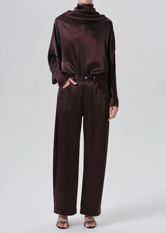 Citizens of Humanity Brynn Trouser, wide-leg silhouette pants, satin pants, dress pants, women's clothing
