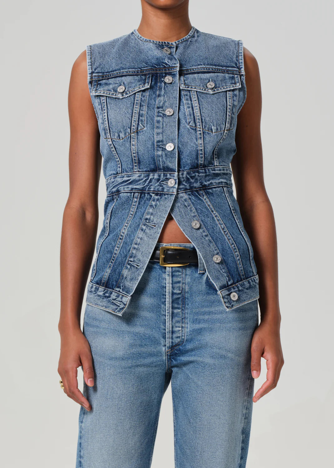 Citizens of Humanity Idalene Vest, denim vest, vest, denim top, top, women's clothing