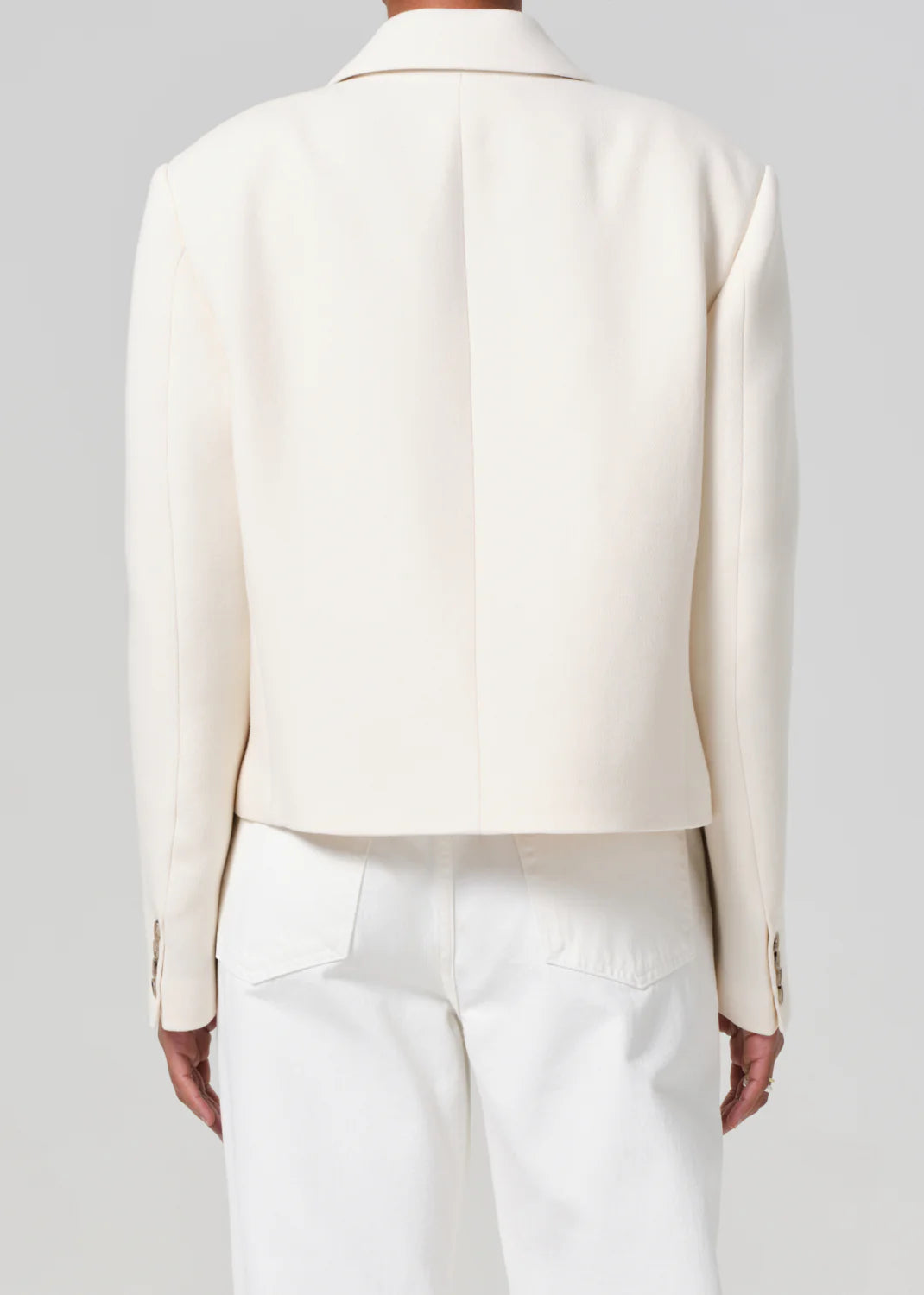 Citizens of Humanity Coren Cropped Blazer, cropped blazer, blazer, white blazer, top, women's clothing