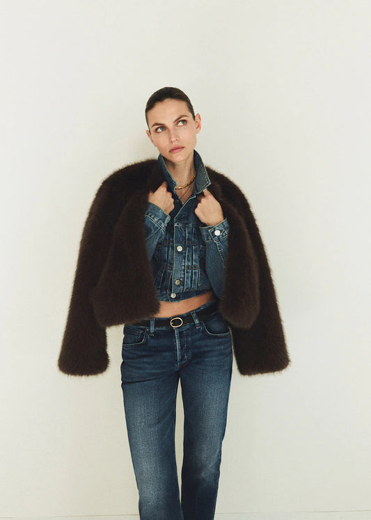 Citizens of Humanity Esme Jacket, faux fur coat, coat, cropped coat, outerwear, women's clothing