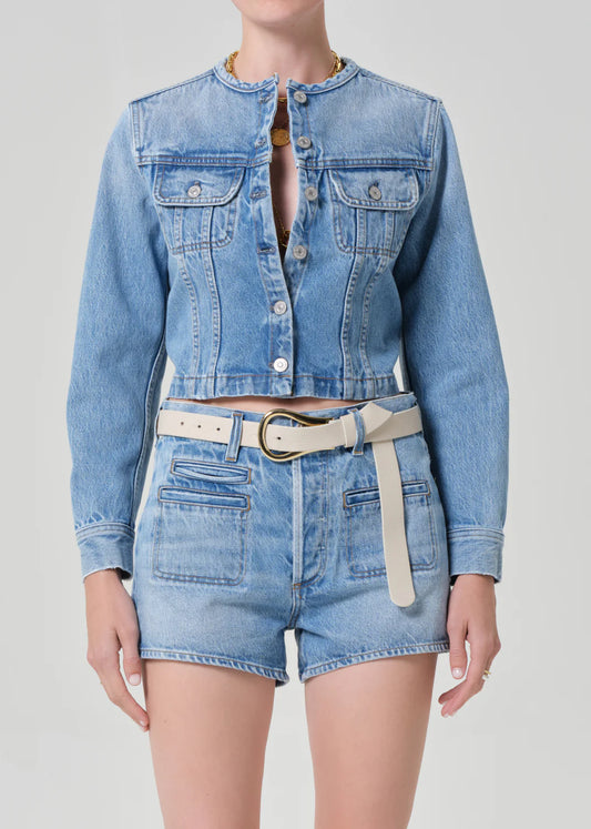 Citizens of Humanity Devin Collarless Jacket, denim jacket, jean jacket, jacket, women's clothing