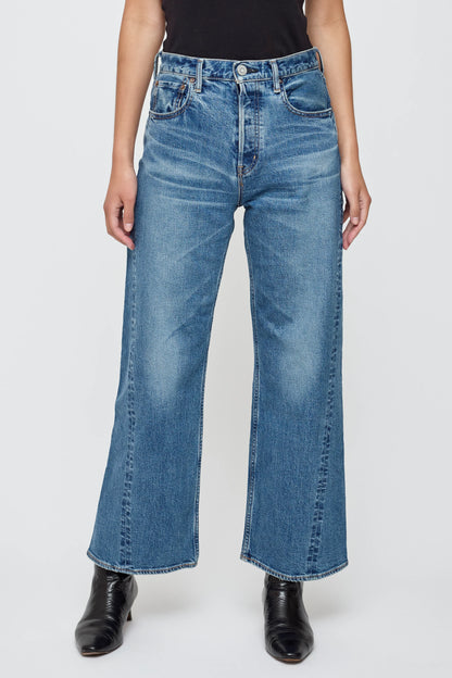 Moussy Salisbury Wide Pants, wide leg denim, denim jeans, wide leg, high rise denim, women's clothing
