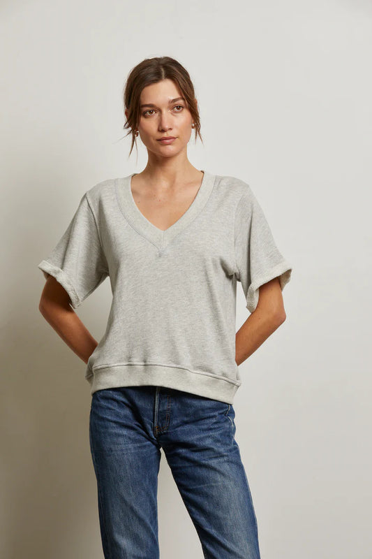 Perfect White Tee Briggs SS Vneck Sweatshirt, short sleeved sweatshirt, v-neck sweatshirt, summer sweatshirt, women's clothing