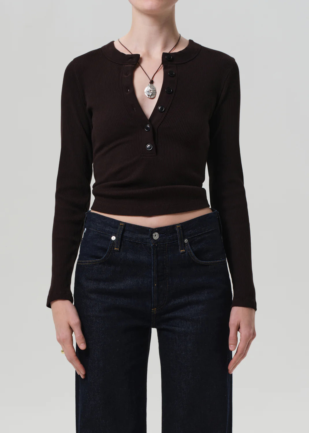 Citizens of Humanity Varra Henley, henley, long sleeved shirt, top, women's clothing
