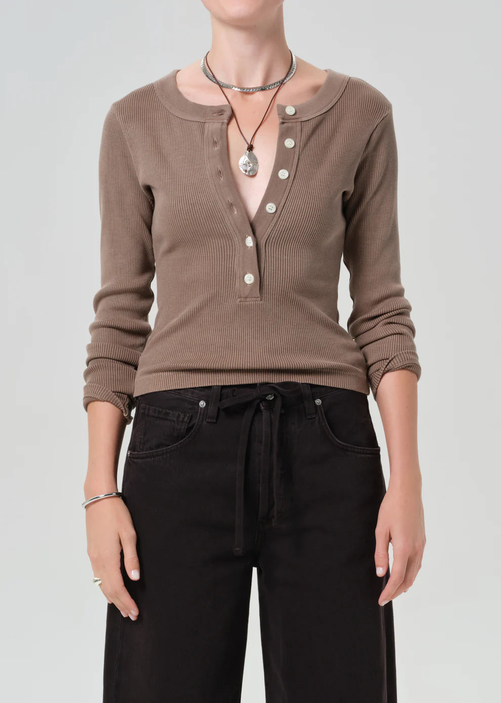 Citizens of Humanity Varra Henley, henley, long sleeved shirt, top, women's clothing
