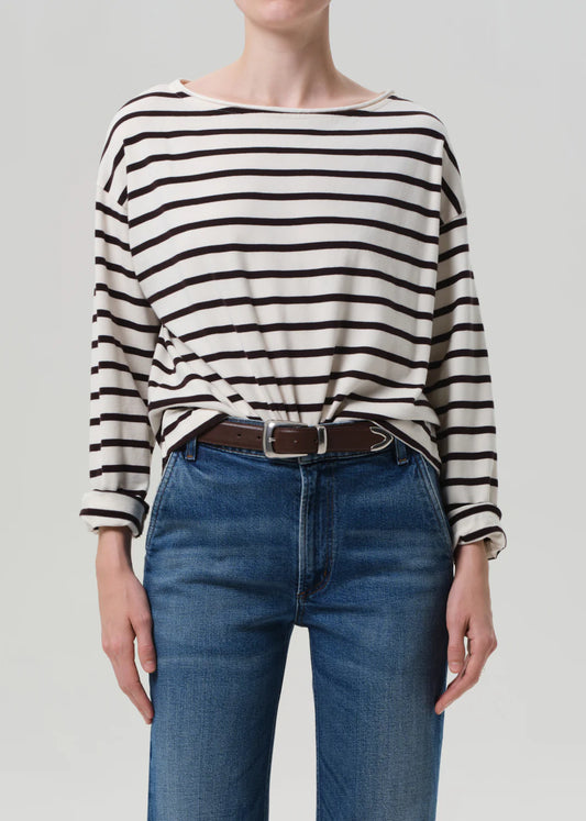 Citizens of Humanity Boat Neck Long Sleeve, long sleeve shirt, striped shirt, long sleeved tee, top, women's clothing