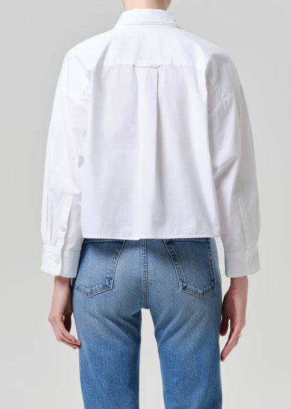 Citizens of Humanity Petit Ami Shirt, button down shirt, long sleeved button down white shirt, women's clothing