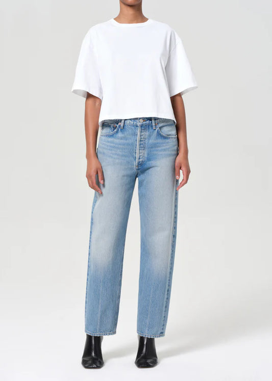 AGOLDE 90s Jean in Vault, mid rise jeans, denim jeans, denim, cropped jeans, clean denim, women's clothing