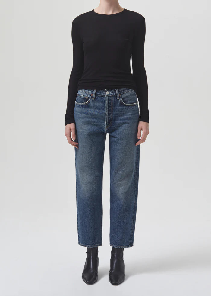 AGOLDE 90s Crop Organic Cotton Jean, mid-rise jeans, denim jean, denim, straight leg denim, women's clothing