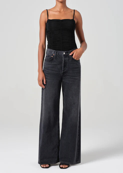 AGOLDE Dame Jean No Cuff, denim jeans, jeans, wide leg denim, women's clothing