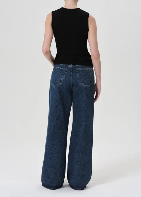 AGOLDE Dame Jean No Cuff, high rise denim, wide leg jeans, denim jeans, women's clothing