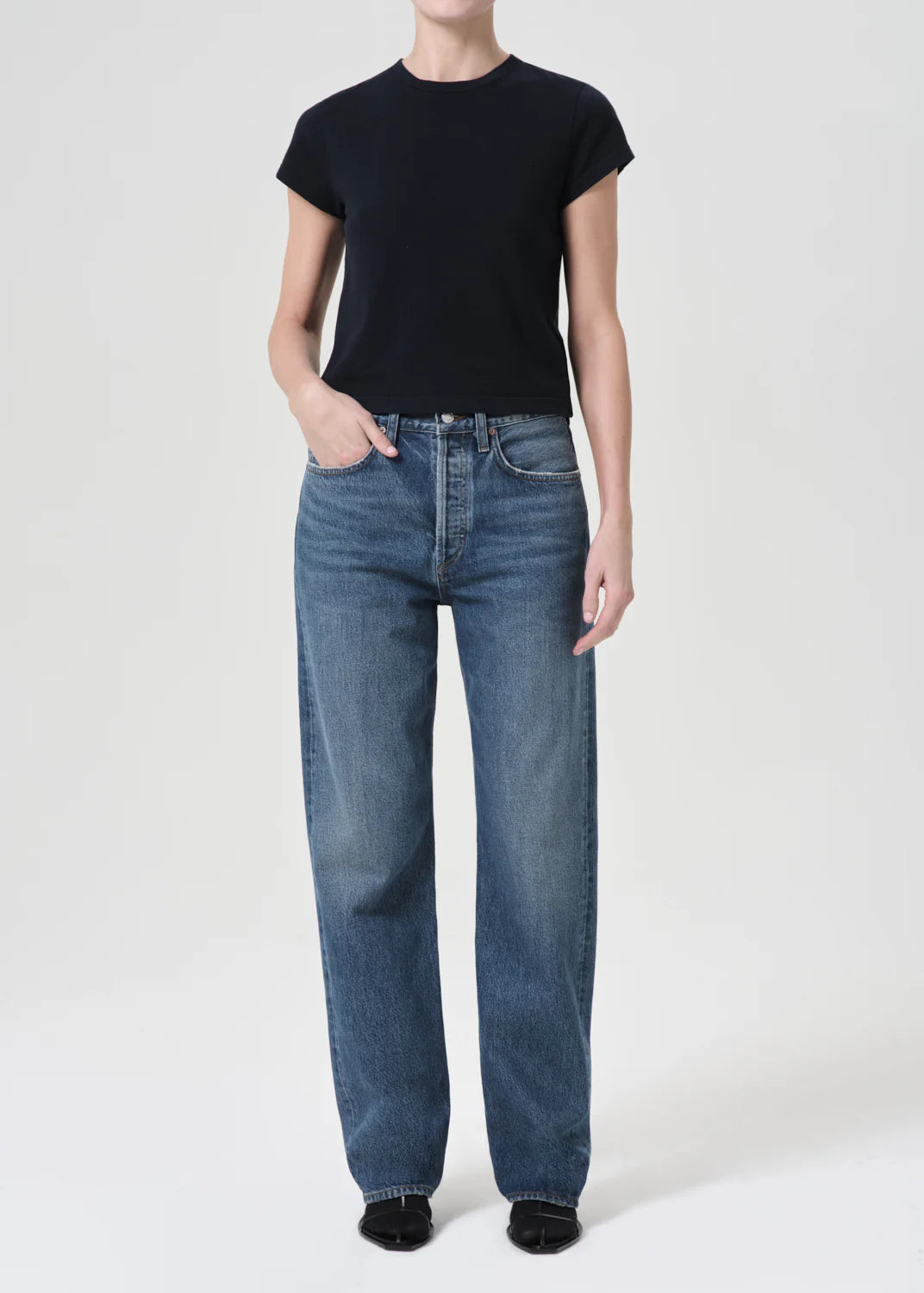 AGOLDE Kelly Jean, High-rise relaxed, straight with a vintage-inspired extended inseam, denim, denim jeans, women's clothing