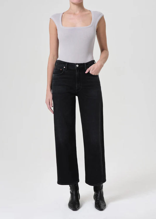 AGOLDE Ren in Hush, high rise denim, denim jeans, black jeans, women's clothing