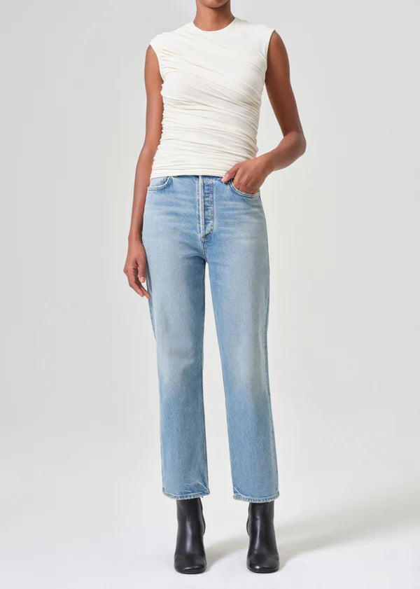 AGOLDE 90's Pinch Waist Crop, denim jeans, clean denim, cropped jeans, jeans, women's clothing