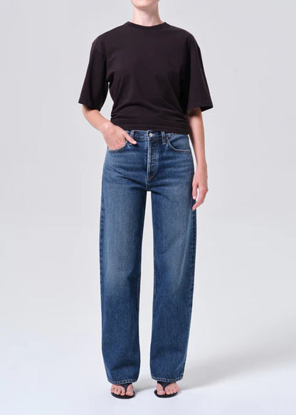 AGOLDE Arc Jean, denim jeans, jeans, bow leg jeans, wide leg denim, cropped jeans, women's clothing