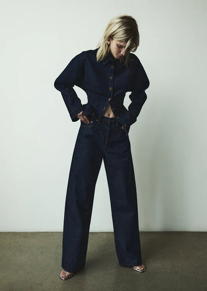 AGOLDE Arc Jean, denim jeans, jeans, bow leg jeans, wide leg denim, cropped jeans, women's clothing