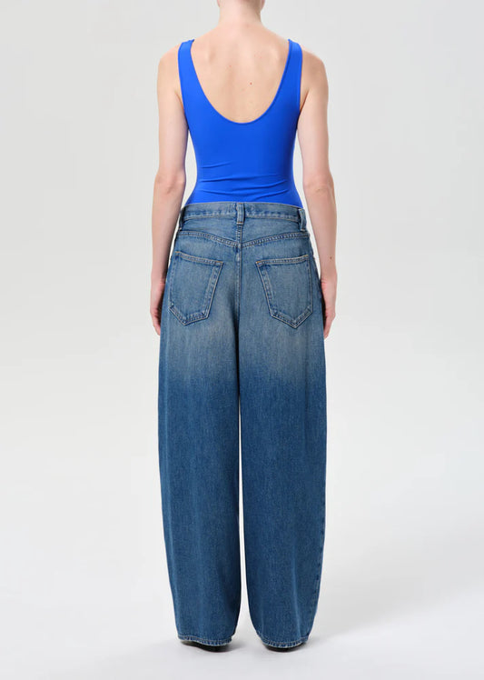 AGOLDE Rounded Baggy denim jeans, loose fit through the hip, wide-leg jean, women's clothing